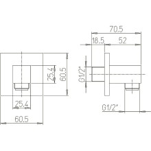Шланговое подключение Paini 50CR503PQ Хром