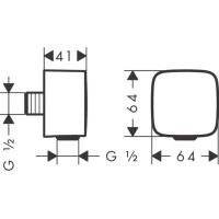 Подключение для душевого шланга Axor 36731000