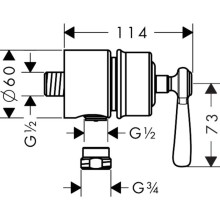 Подключение для душевого шланга с запорным вентелем Axor Montreux 16883820