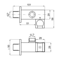 Подключение для душевого шланга с держателем Noken Cota N158767202