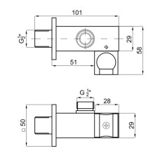 Подключение для душевого шланга с держателем Noken Cota N158767202