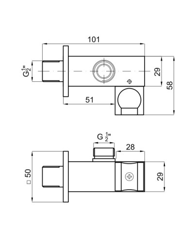 Подключение для душевого шланга с держателем Noken Cota N158767202