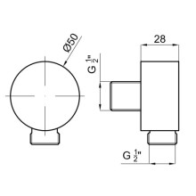 Подключение для душевого шланга Noken Liberty N199998885