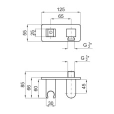 Подключение для душевого шланга с держателем Noken Lounge N199999891