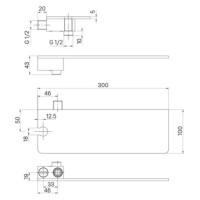 Подключение для душевого шланга с держателем IDDIS Slide SLIAC00i62