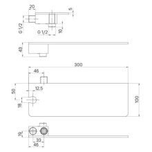 Подключение для душевого шланга с держателем IDDIS Slide SLIAC00i62