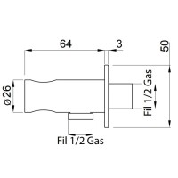 Подключение для душевого шланга с держателем Migliore Fortis 30472