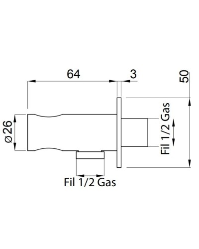 Подключение для душевого шланга с держателем Migliore Fortis 30472