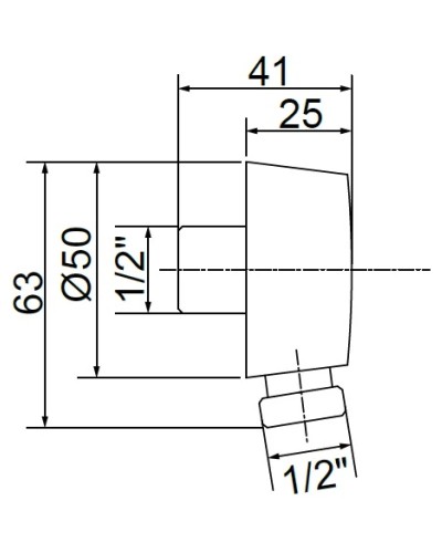 Подключение для душевого шланга Migliore Ricambi ML.RIC-30.254.CR