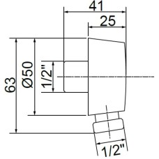 Подключение для душевого шланга Migliore Ricambi ML.RIC-30.254.BR