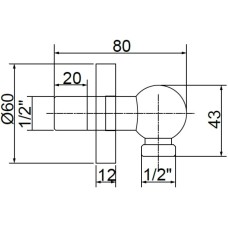 Подключение для душевого шланга Migliore Ricambi ML.RIC-30.300.DO
