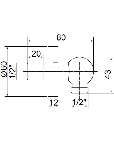 Подключение для душевого шланга Migliore Ricambi ML.RIC-30.300.DO
