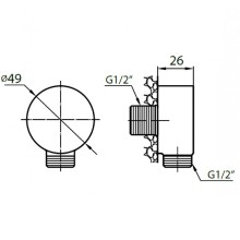 Шланговое подсоединение Cezares Articoli Vari CZR-C-AI1-02 Бронза