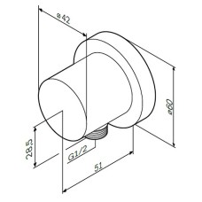 Шланговое подсоединение AM.PM F0600E00 Хром