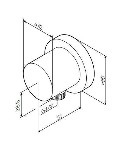 Шланговое подсоединение AM.PM F0600E00 Хром