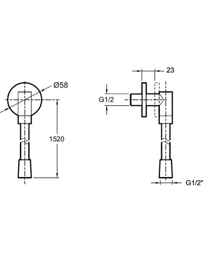 Душевой шланг Jacob Delafon E10683-CP с подсоединением Хром