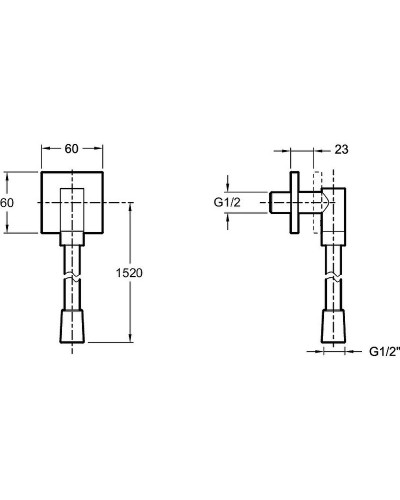 Душевой шланг Jacob Delafon E14714-CP с подсоединением Хром