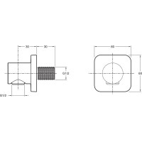 Шланговое подключение Jacob Delafon Modulo E8463-CP Хром