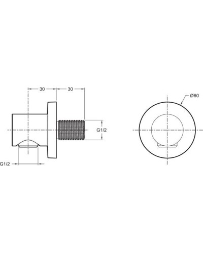 Шланговое подключение Jacob Delafon Modulo E8465-CP Хром