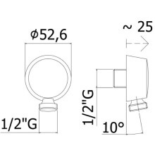 Подключение для душевого шланга Paffoni Lusso ZACC130HGSP