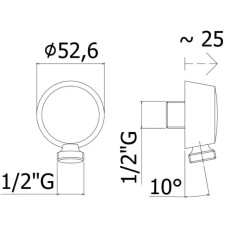 Подключение для душевого шланга Paffoni Lusso ZACC130HGSP
