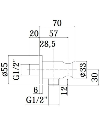 Подключение для душевого шланга с держателем Paffoni ZSUP031HGSP