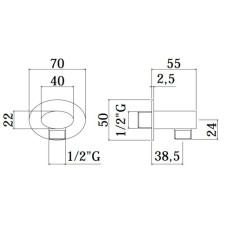 Подключение для душевого шланга Paffoni ZACC271CR