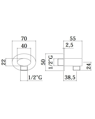 Подключение для душевого шланга Paffoni ZACC271CR