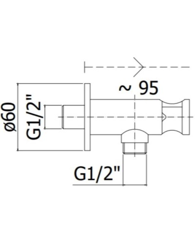 Подключение для душевого шланга с держателем Paffoni ZSUP027CR