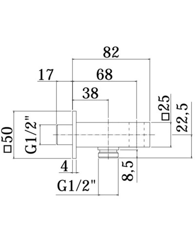 Подключение для душевого шланга с держателем Paffoni ZSUP032BO