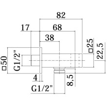 Подключение для душевого шланга с держателем Paffoni ZSUP032CR