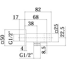 Подключение для душевого шланга с держателем Paffoni ZSUP032CR