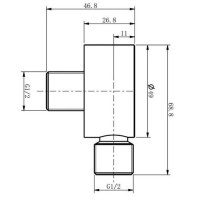 Подключение для душевого шланга Caprigo 99-590-crm