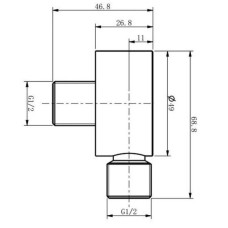 Подключение для душевого шланга Caprigo 99-590-crm
