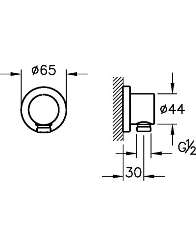 Подключение для душевого шланга VitrA Origin A4522336