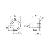 Шланговое подключение Ravak 701.00 X07P004 Хром
