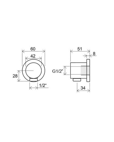 Шланговое подключение Ravak 701.00 X07P004 Хром