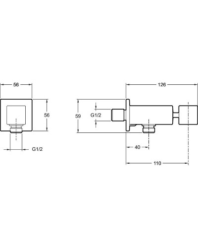 Шланговое подключение Jacob Delafon E14791-CP Хром