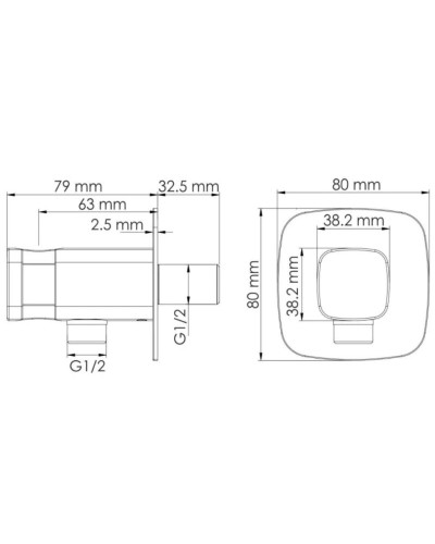 Подключение для душевого шланга с держателем WasserKRAFT Saale A328