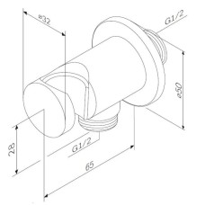 Подключение для душевого шланга с держателем Am.Pm F0602122
