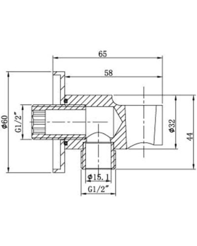 Подключение для душевого шланга с держателем Vincea VSC-31MB