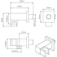 Подключение для душевого шланга с держателем Vincea VSC-41GM
