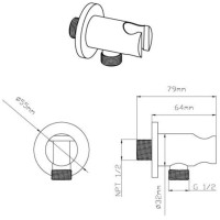 Подключение для душевого шланга с держателем Vincea VSC-42GM