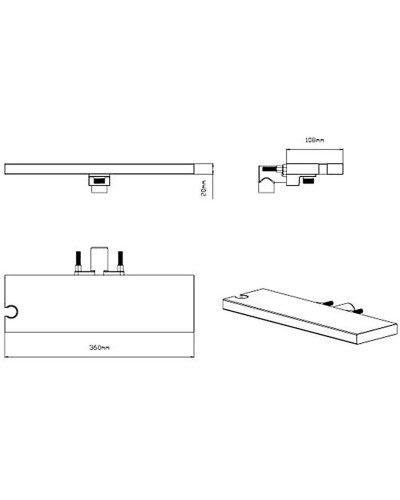 Подключение для душевого шланга с держателем Vincea VSRC-41CH