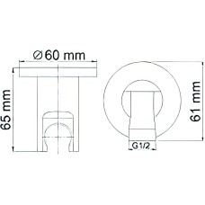 Шланговое подключение WasserKRAFT A022 Хром