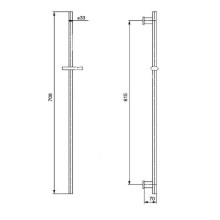 Душевая штанга Paini Siena 124P33 Хром