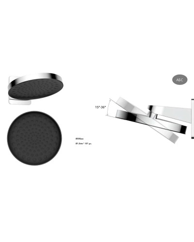 Верхний душ Vincea Inspire VSHD-3I3CCH 300 мм, с кронштейном, хром