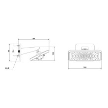 Верхний душ Vincea Inspire VSHD-3I4CGM 320 мм, с кронштейном, вороненая сталь