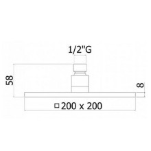 Верхний душ Paffoni Syncro ZSOF075BO/ZSOF063BO Белый матовый