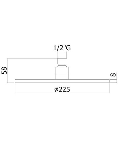 Верхний душ Paffoni Master ZSOF074BO/ZSOF034BO Белый матовый